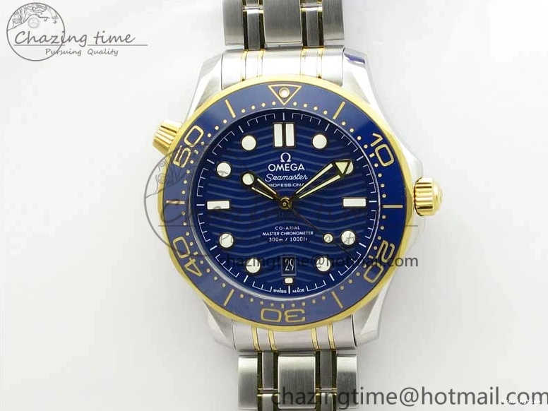 0503 2018 Seamaster Diver 300M SS YG VSF 1:1 Best Edition YG Bezel Blue Dial on SS YG Bracelet A Effortless 7897